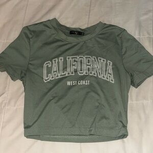 Green Crop Top